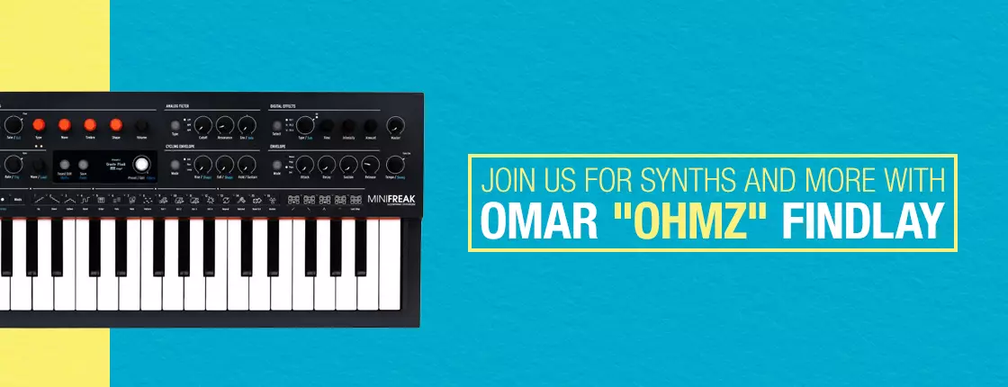 Join us for Synths and More with Omar